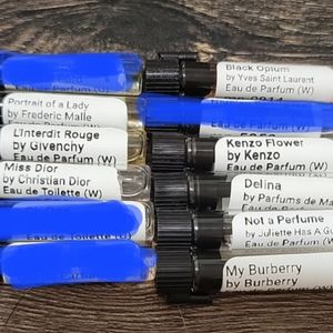 Bundle of 8 Designer Perfume Sample vials - Ysl Tom Ford Givenchy Dior PDM